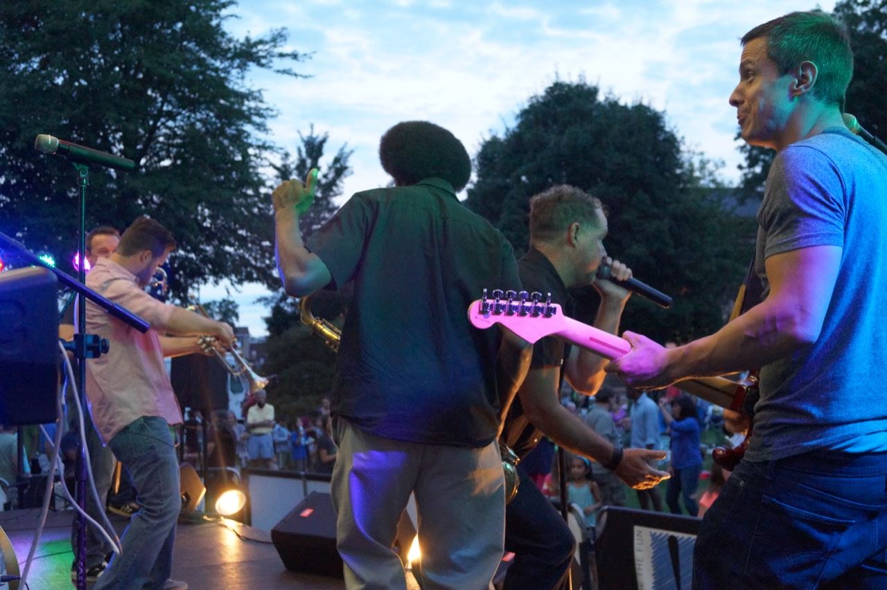 Band plays at the Brian Kirk and the Jirks - Hot Summer Nights event.